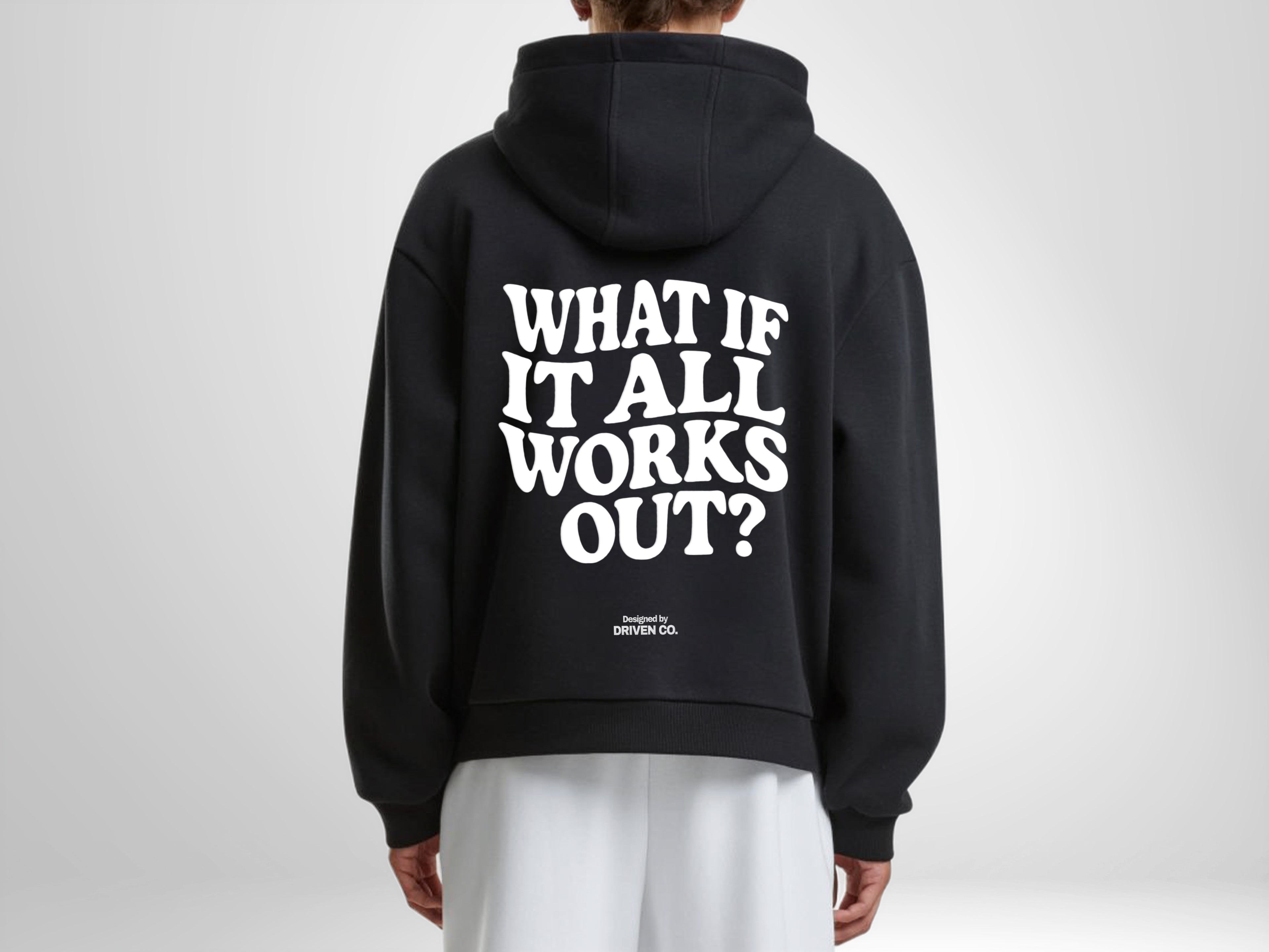 WHAT IF HOODIE MIDNIGHT BLACK