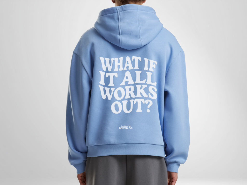 WHAT IF HOODIE OCEAN BLUE
