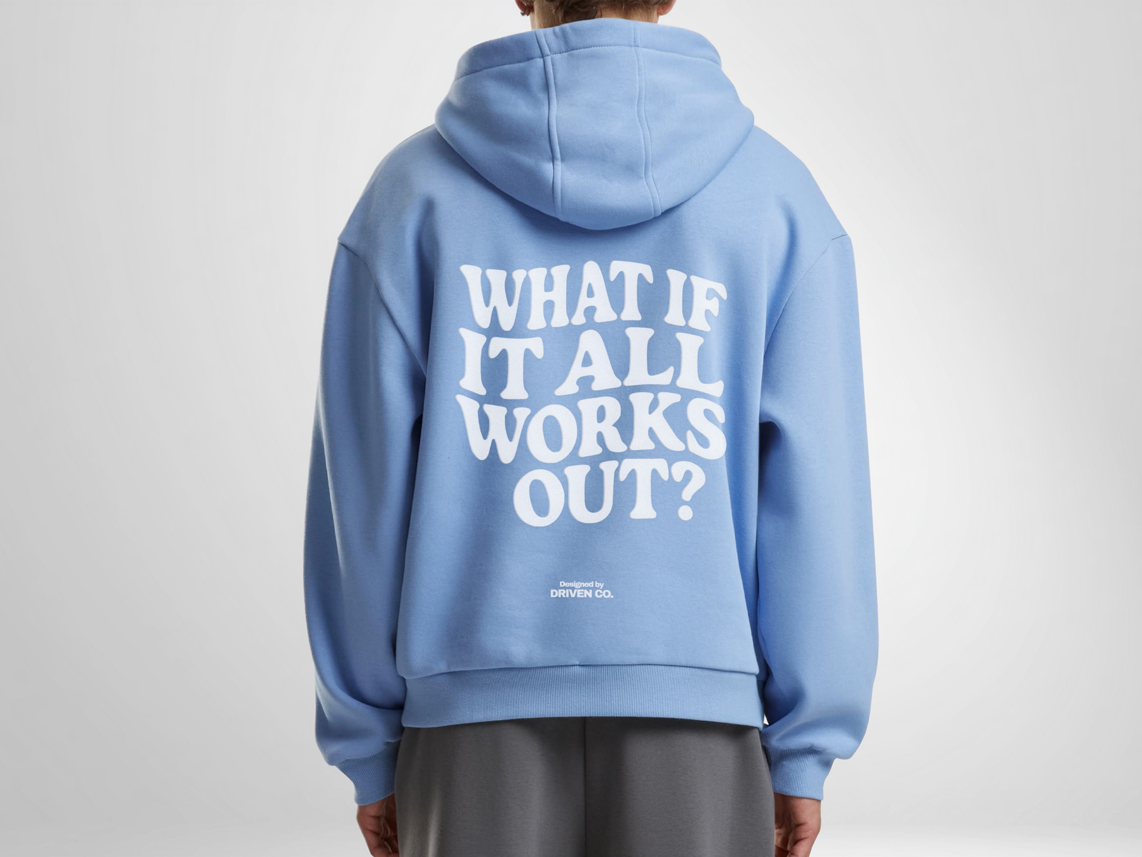 WHAT IF HOODIE OCEAN BLUE